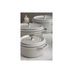 Cocotte en fonte ronde truffe blanche Ø 24 cm