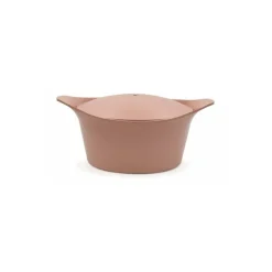 Cocotte fonte d'aluminium rose guimauve Ø 24 cm