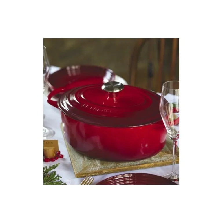 Cocotte fonte signature ovale cerise ø 40 cm