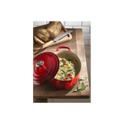 Cocotte fonte signature ovale cerise ø 40 cm