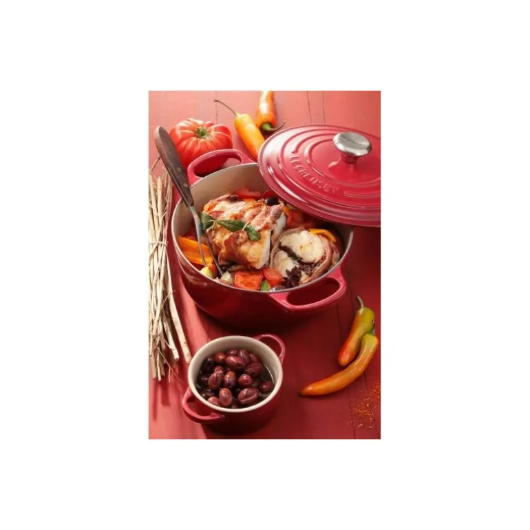 Cocotte fonte signature ronde cerise ø 20 cm