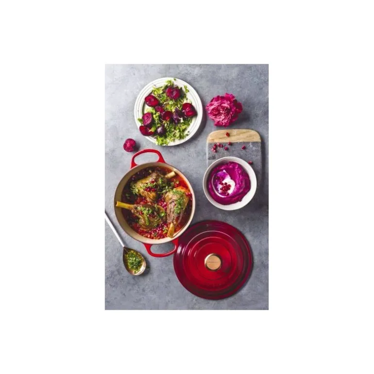 Cocotte fonte signature ronde cerise ø 28 cm