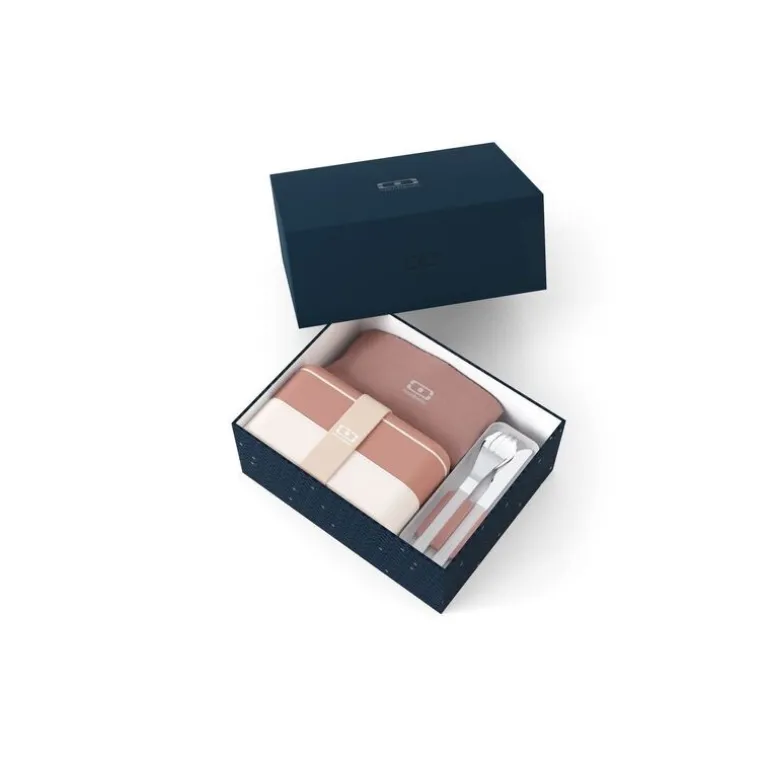 Coffret déjeuner lunchbox rose moka