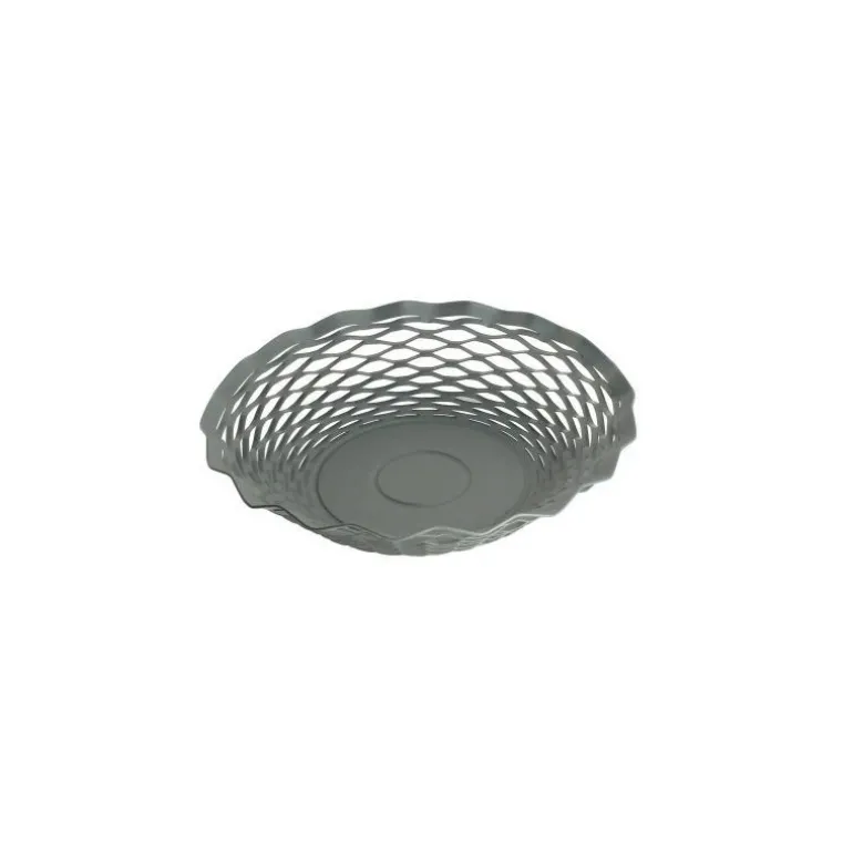 Corbeille à pain Vintage ronde gris givré