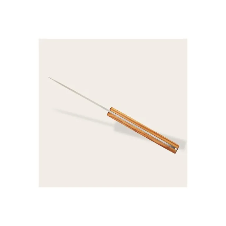 Couteau de table Deejo imitation bois d'olivier Sakura - par 4