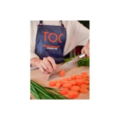 Couteau santoku alvéolé Le Thiers bois de cade 17 cm