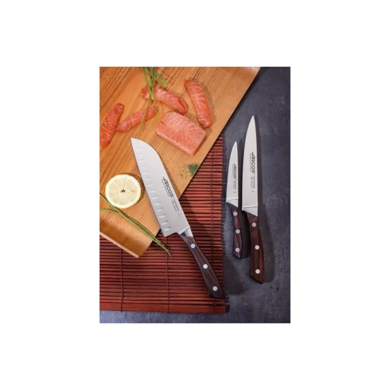 Couteau santoku alvéolé natura 18 cm