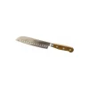 Couteau Santoku alvéolé Tradi'chef bois de chêne 17 cm