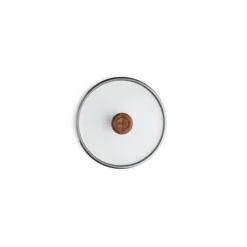 Couvercle en verre de sécurité bouton bois ø 24 cm