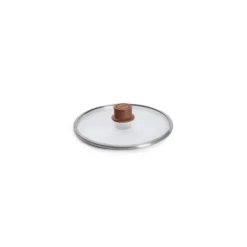 Couvercle en verre de sécurité bouton bois ø 24 cm