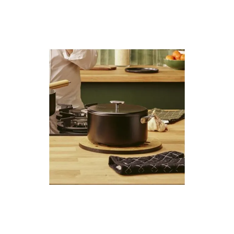 Couvercle inox La Merveilleuse noir graphite Ø 20 cm