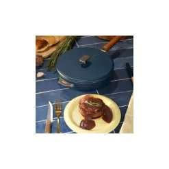 Couvercle inox La Merveilleuse bleu myrtille Ø 24 cm