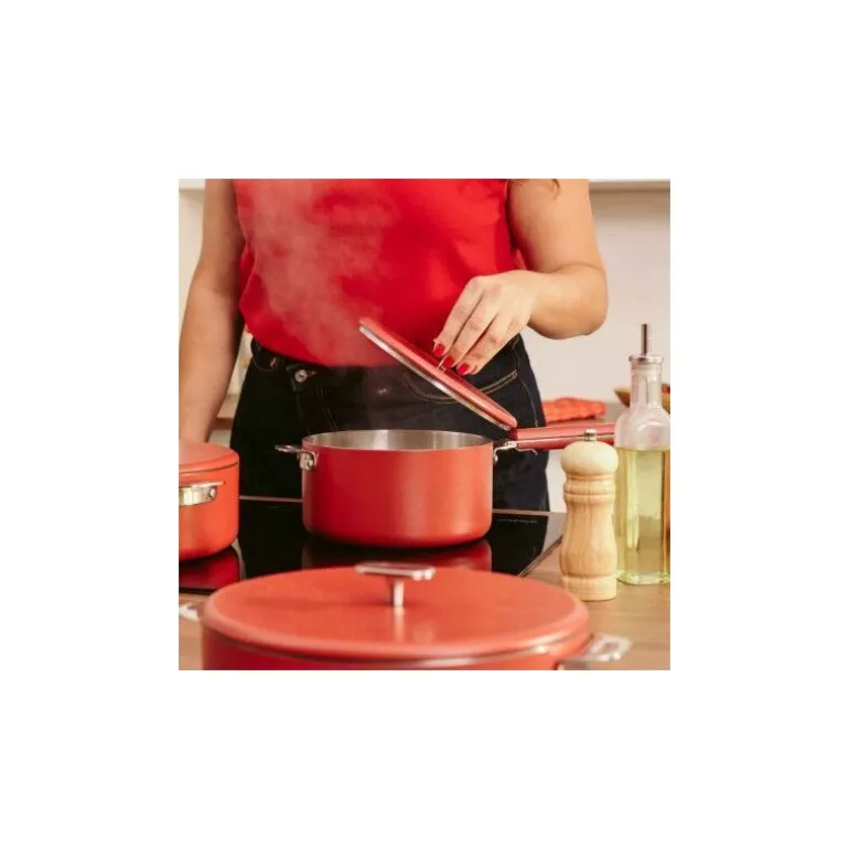 Couvercle inox La Merveilleuse rouge passion Ø 20 cm