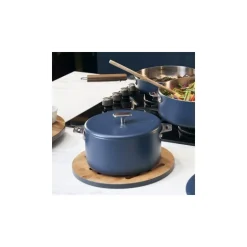 Couvercle inox La Merveilleuse bleu myrtille Ø 20 cm