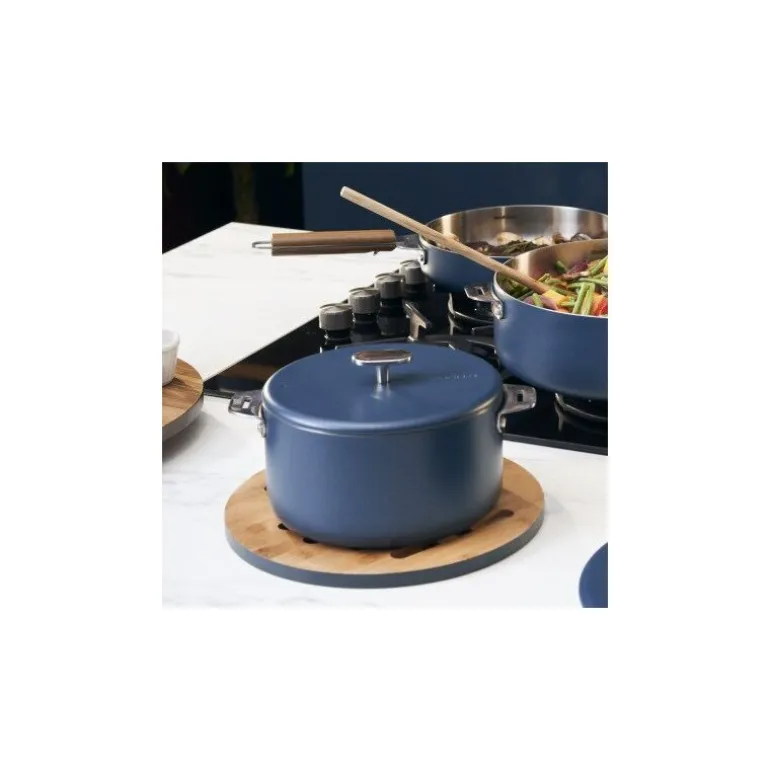 Couvercle inox La Merveilleuse bleu myrtille Ø 20 cm