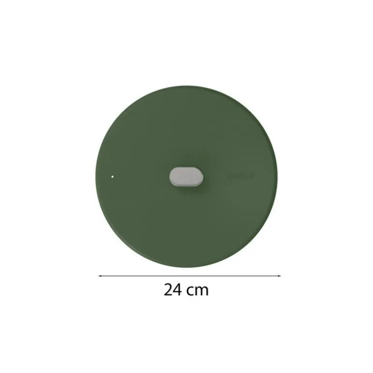 Couvercle inox La Merveilleuse vert fougère Ø 24 cm