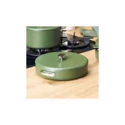 Couvercle inox La Merveilleuse vert fougère Ø 24 cm