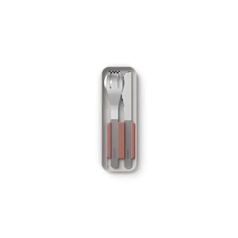 Couverts nomade inox rose moka