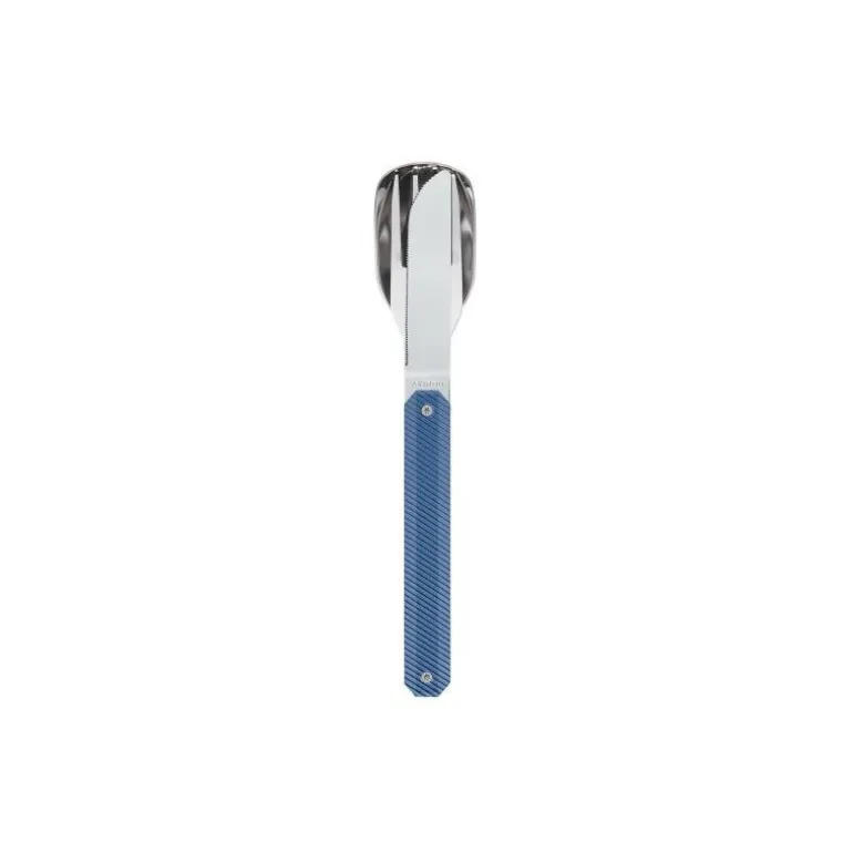 Couverts nomades droits aimantés 12H34 alu bleu