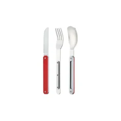 Couverts nomades droits aimantés 12H34 alu rouge