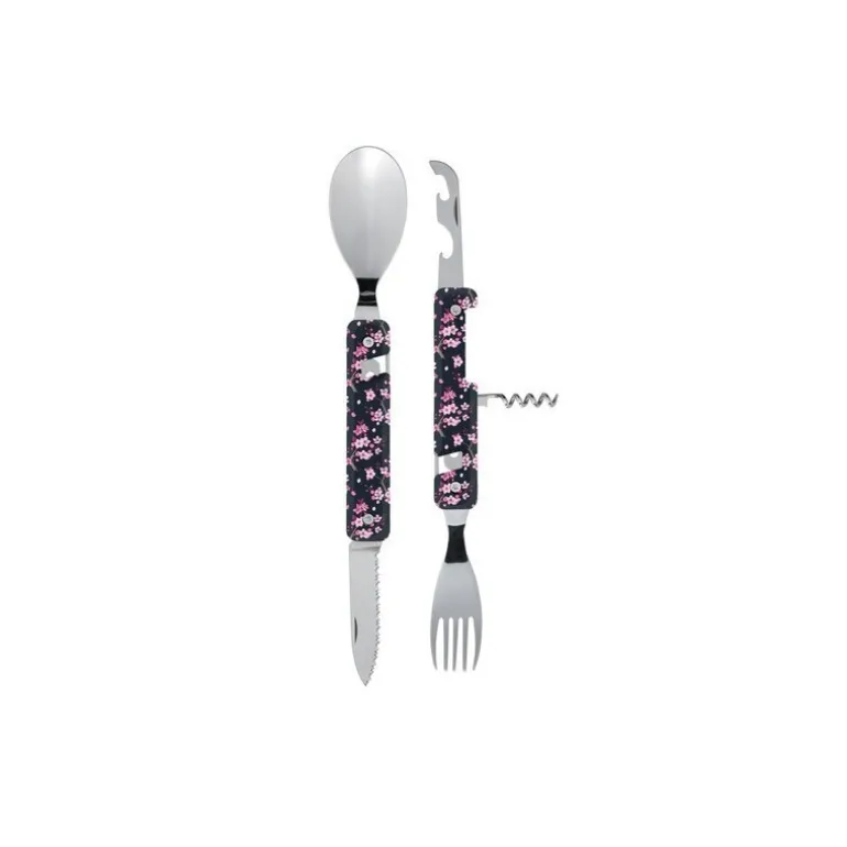 Couverts nomades pliants multifonctions 13:25 fleurs