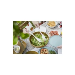 Couverts à salade en rPET beige 29,5 cm