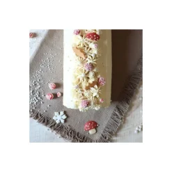 Décoration en pâte d'amande Hiver - par 6