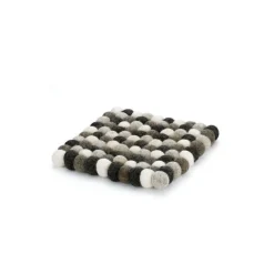 Dessous de plat Lana carré noir blanc et gris 21 x 21 cm