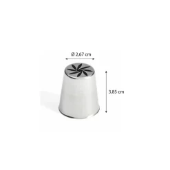Douille russe à fleur 247 inox ø 2,6 cm
