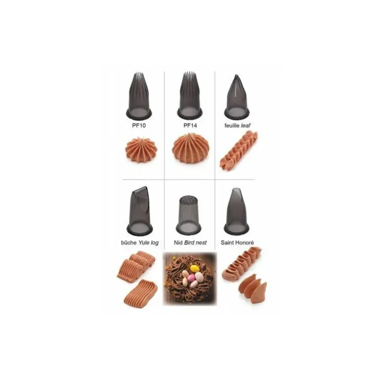 Douilles Creatif tritan et support pour tube piston - lot de 6