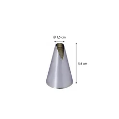 Douille St-Honoré inox ø 1,5 cm