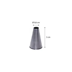 Douille unie inox ø 0,6 cm