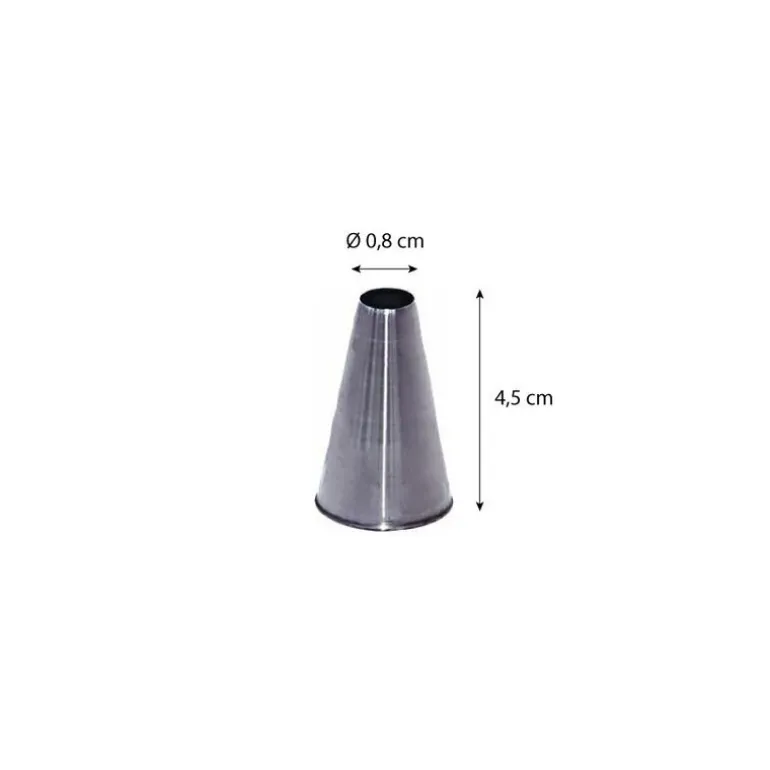 Douille unie inox ø 0,8 cm