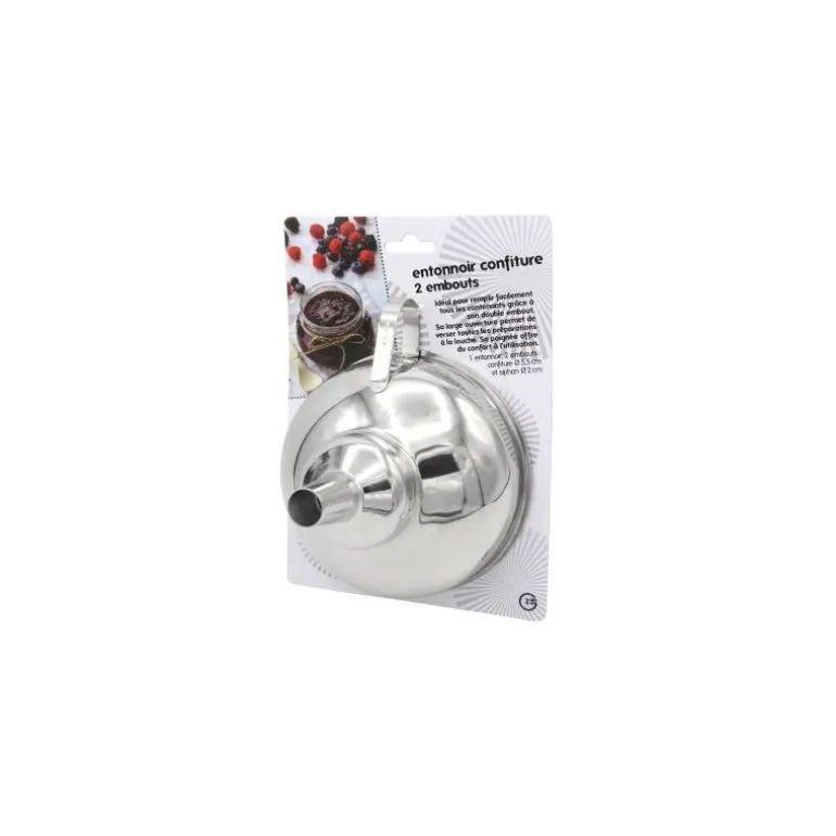 Entonnoir à confiture 2 embouts ø 2 et 5,5 cm