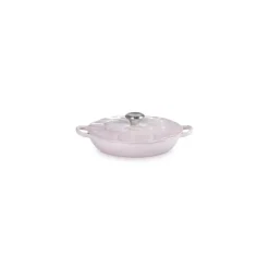 Faitout fonte émaillée pétales shell pink ø 26 cm