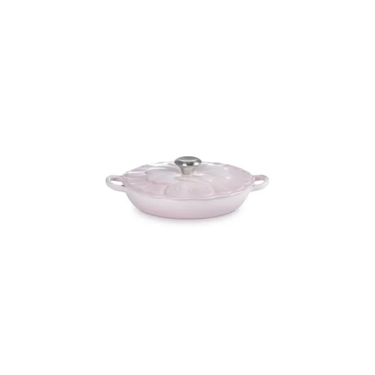 Faitout fonte émaillée pétales shell pink ø 26 cm