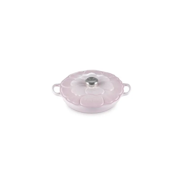 Faitout fonte émaillée pétales shell pink ø 26 cm