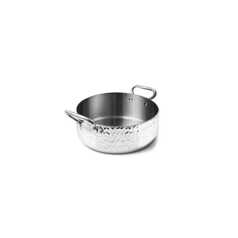 Faitout trilply inox miroir martelé ø 24 cm
