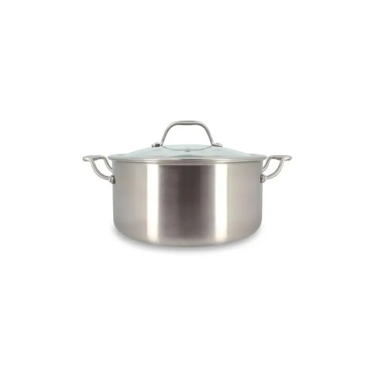 Faitout Triply inox avec couvercle en verre 24 cm