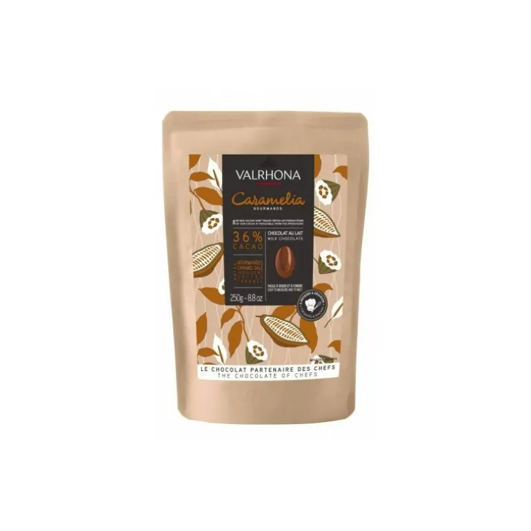 Fèves chocolat lait Caramelia 36% 250 g