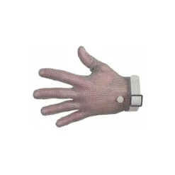 Gant cotte de maille sangle reversible blanc S