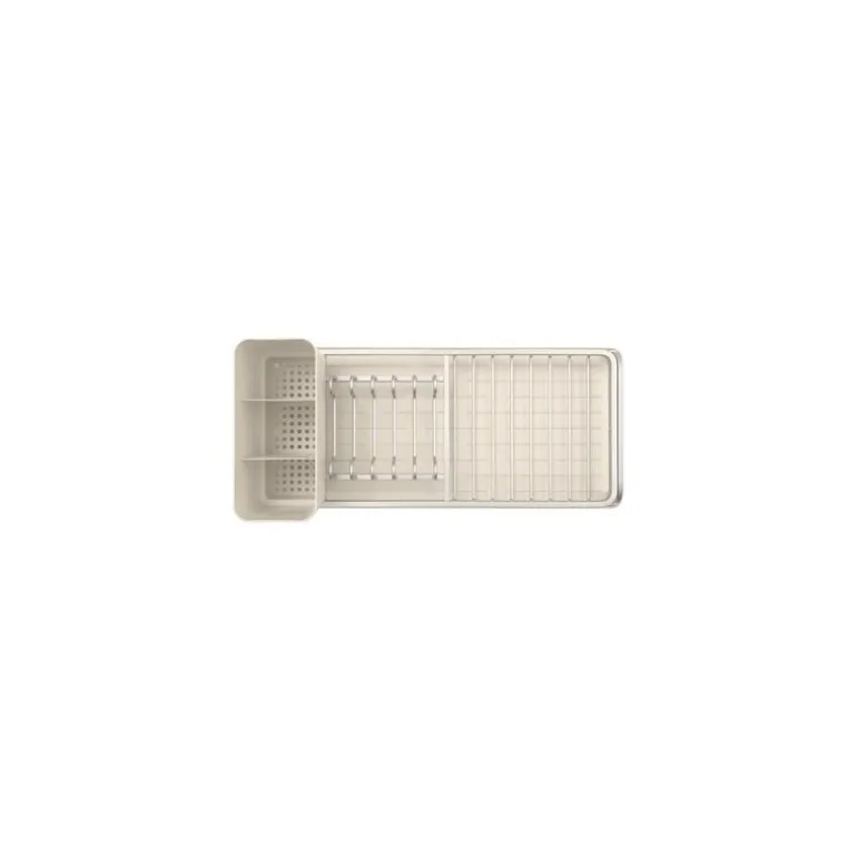Égouttoir à vaisselle compact beige 46,3 x 20 x 12,5 cm