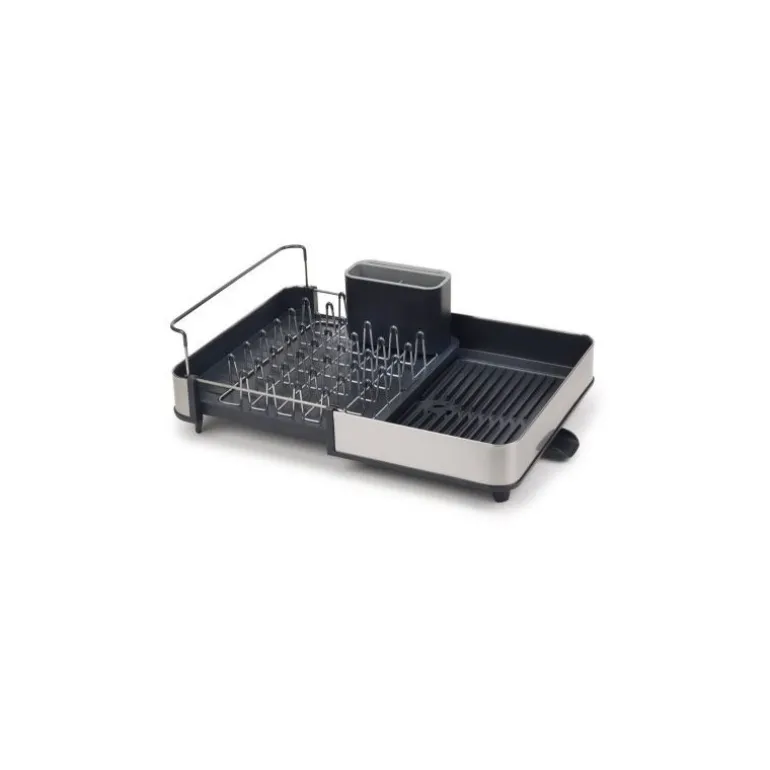 Égouttoir à vaisselle extensible inox gris