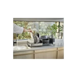 Égouttoir vaisselle extensible XXL inox gris