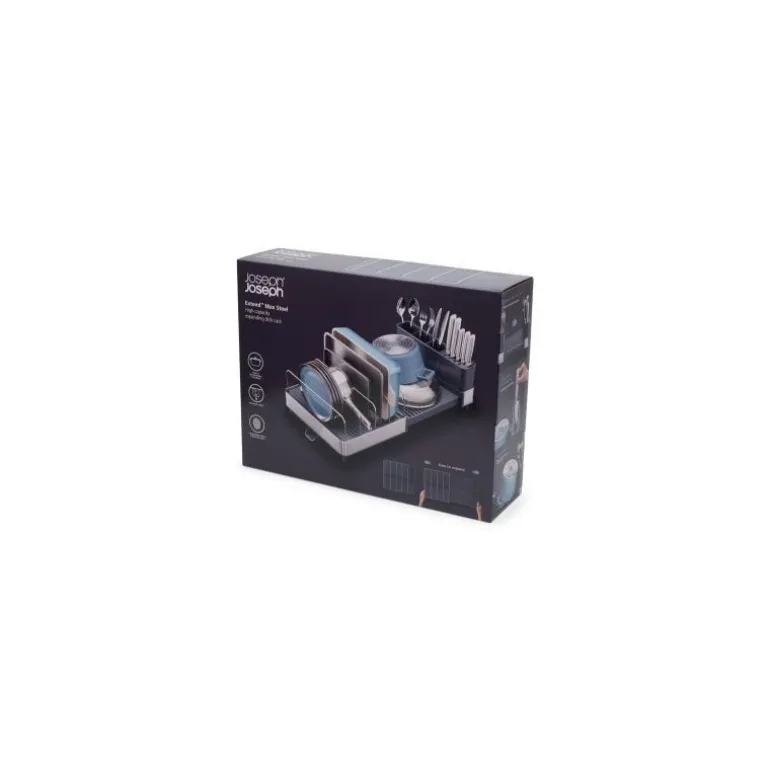 Égouttoir vaisselle extensible XXL inox gris