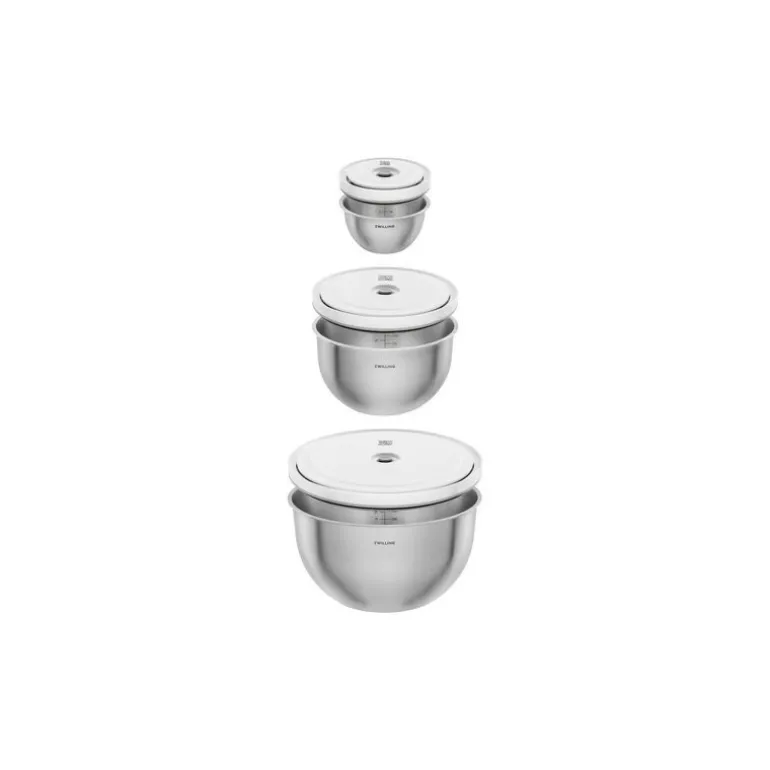 Lot de bols en inox Fresh & Save avec couvercle 12 - 18 - 24 cm