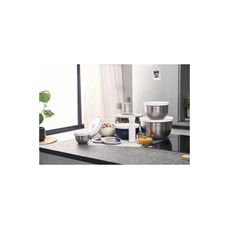 Lot de bols en inox Fresh & Save avec couvercle 12 - 18 - 24 cm