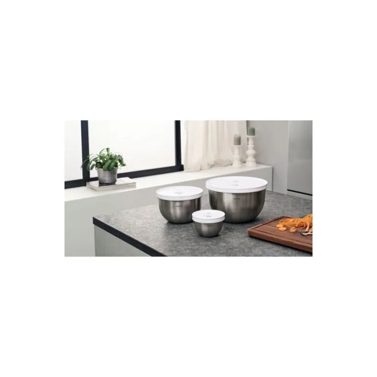 Lot de bols en inox Fresh & Save avec couvercle 12 - 18 - 24 cm