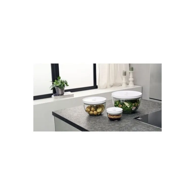 Lot de bols en verre Fresh & Save avec couvercle 12 - 18 - 24 cm