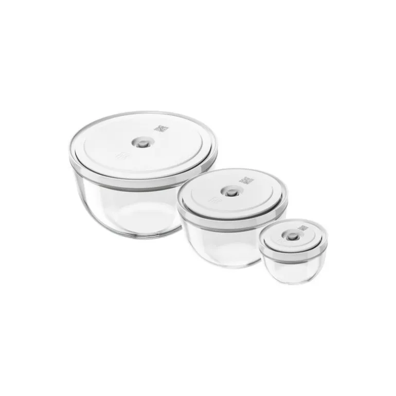 Lot de bols en verre Fresh & Save avec couvercle 12 - 18 - 24 cm